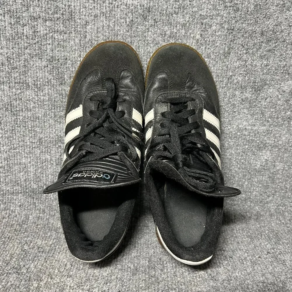 Adidas Samba Sneakers Mens US 5.5 Black Leather Low Top Lace Up Casual Shoes - Picture 7 of 11